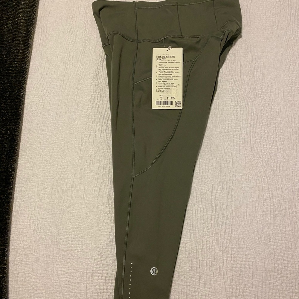 Lululemon Fast and Free HR Crop 19”